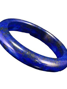 Genuine Ultramarine Lapis Lazuli Gemstone Bangle 58mm ID 59.15g Certified